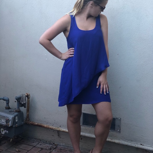 silence + noise Dresses & Skirts - Urban Outfitters Blue Asymmetrical Dress size M